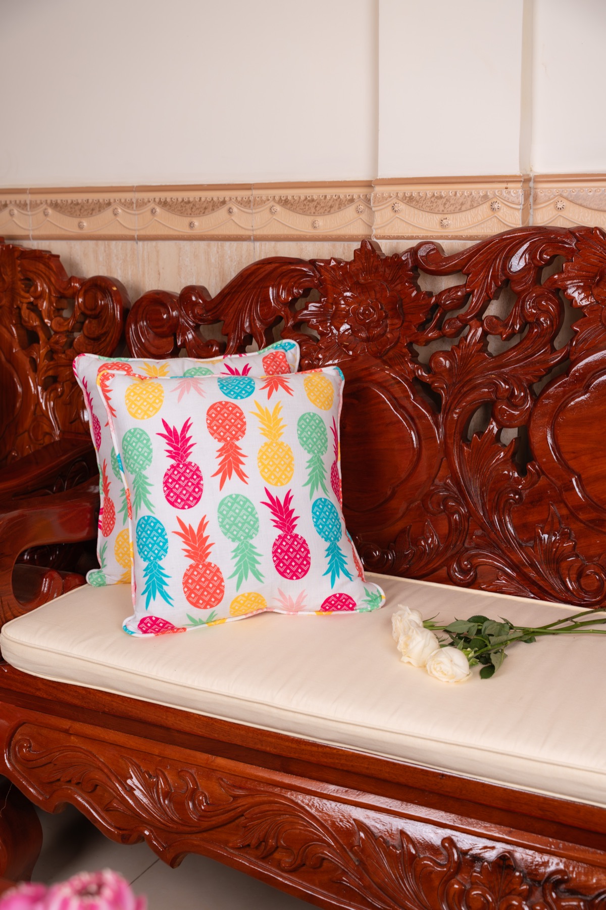 Pineapple print close-up